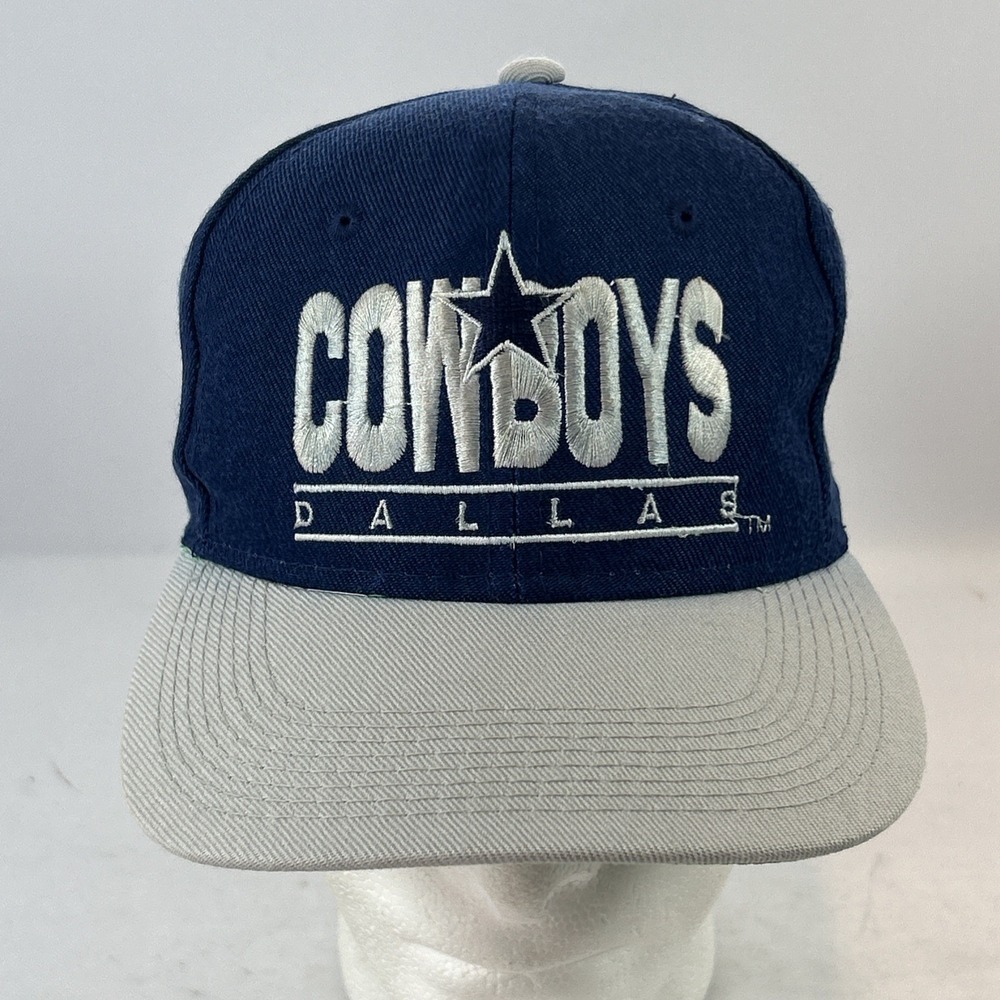Vintage Dallas Cowboys Script Hat Cap Snap Back Drew Pearson Embroidered 90's